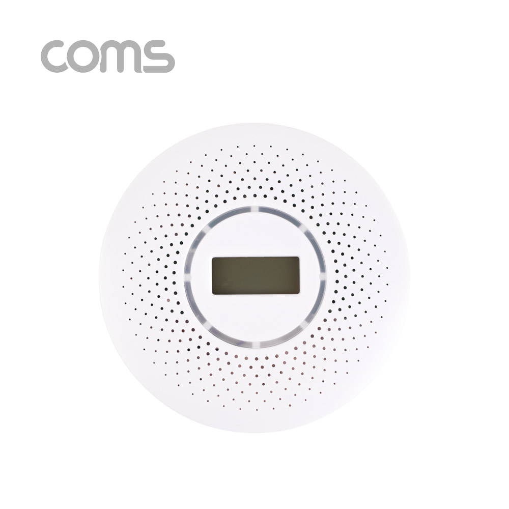 Coms 일산화탄소 측정기, AA x 3 배터리(미포함), 경보/감지기/LCD내장