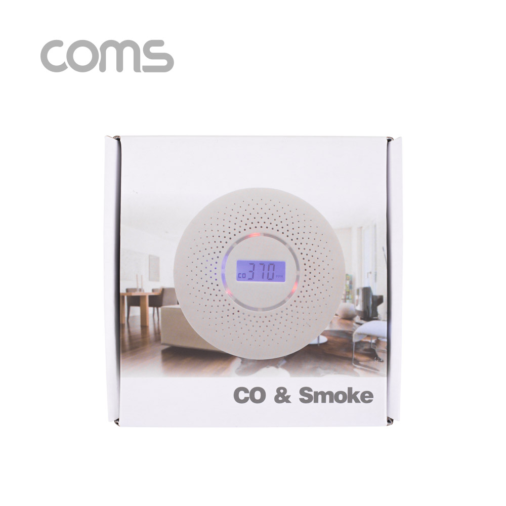 Coms 일산화탄소 측정기, AA x 3 배터리(미포함), 경보/감지기/LCD내장