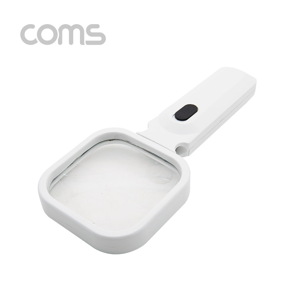 Coms 확대경(작업용, 조명) 80mm, 4LED, 3x, 6x