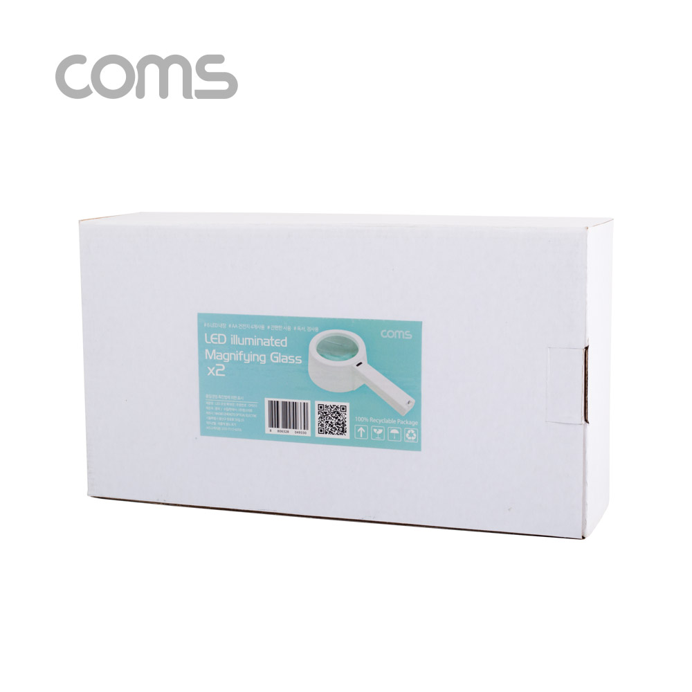 Coms 확대경(작업용, LED 조명) / 돋보기 / 대형 / 렌즈 120mm / 2x / 6LED