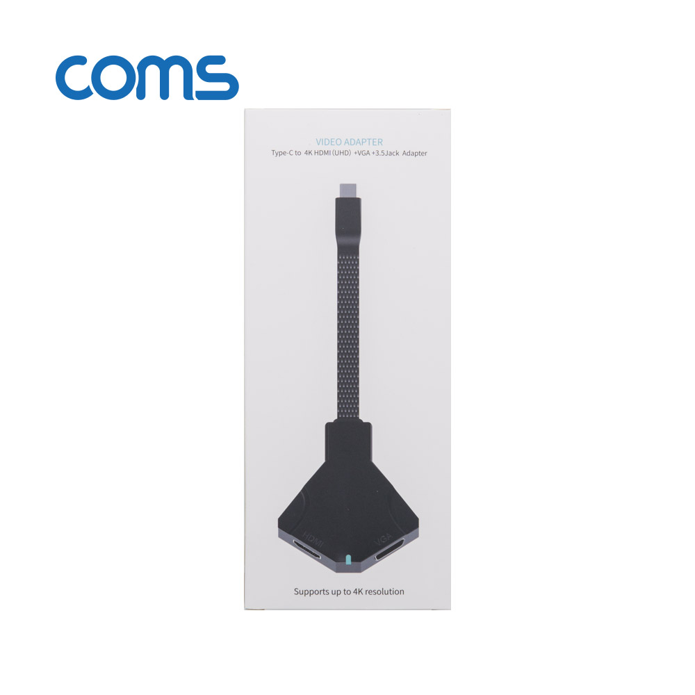 Coms USB 3.1 Type C to HDMI 4K / VGA / ST 3.5mm 컨버터