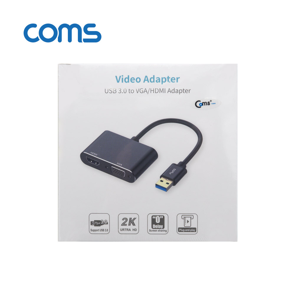 Coms USB 3.0 to HDMI / VGA 변환 컨버터