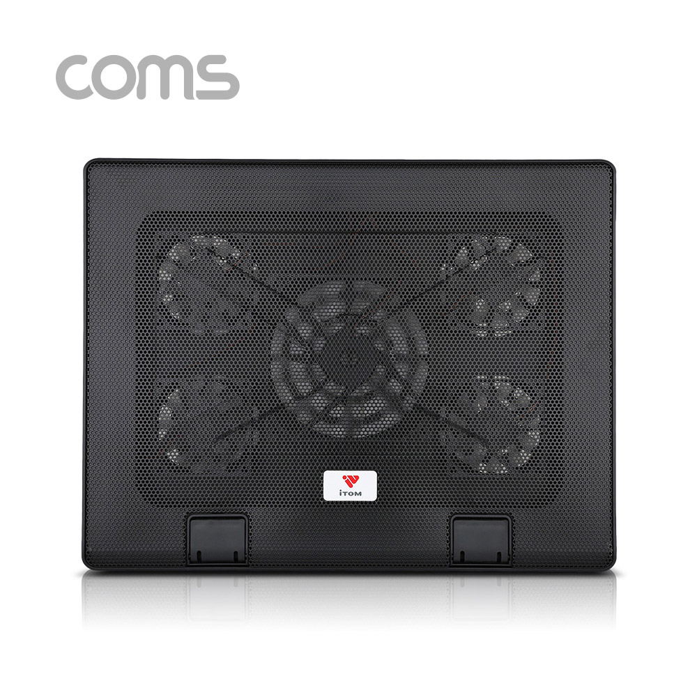 Coms 이톰 에르고 노트북 쿨링패드 / 스탠드 N2, 5단조절, Black