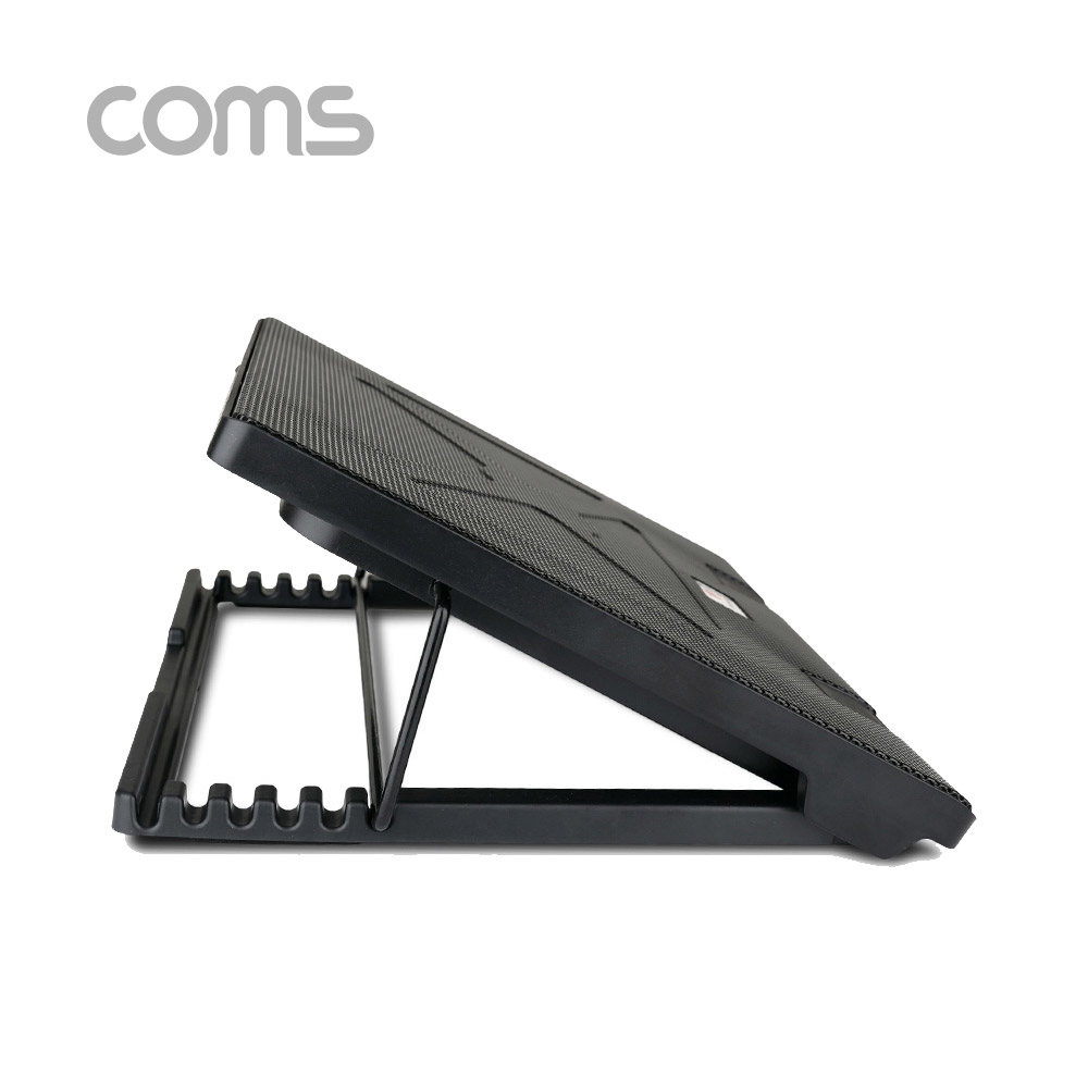 Coms 이톰 에르고 노트북 쿨링패드 / 스탠드 N2, 5단조절, Black
