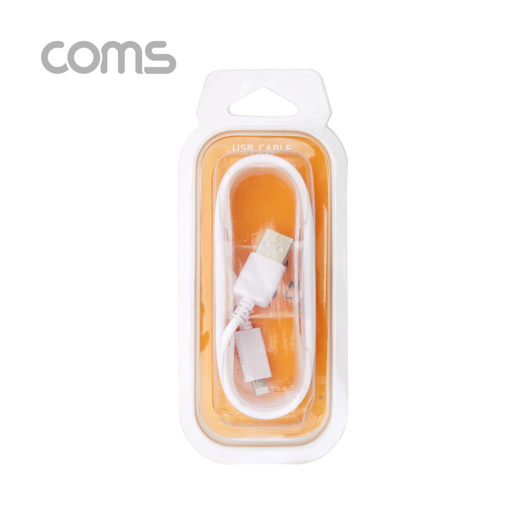 Coms iOS 8핀 (8Pin) 케이블 1.5M / White / 정리홀더 / 충전 / 데이터 전송