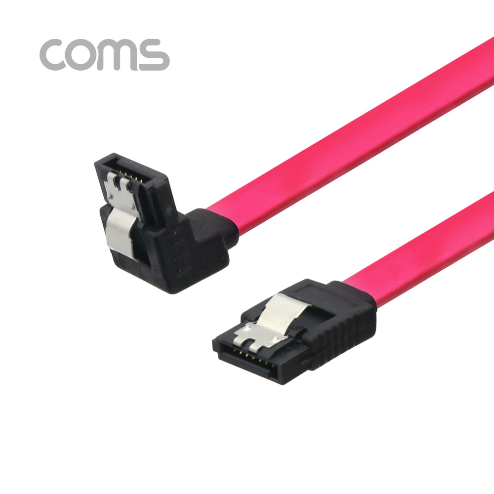 Coms SATA 하드 케이블 ㄱ자 / 꺾임형 / 클립형 / 1M / 1.5Gbps