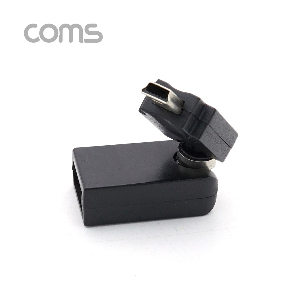 Coms USB 젠더 / 회전형 / 360도(3D) / Mini 5P(M)/USB A(F)