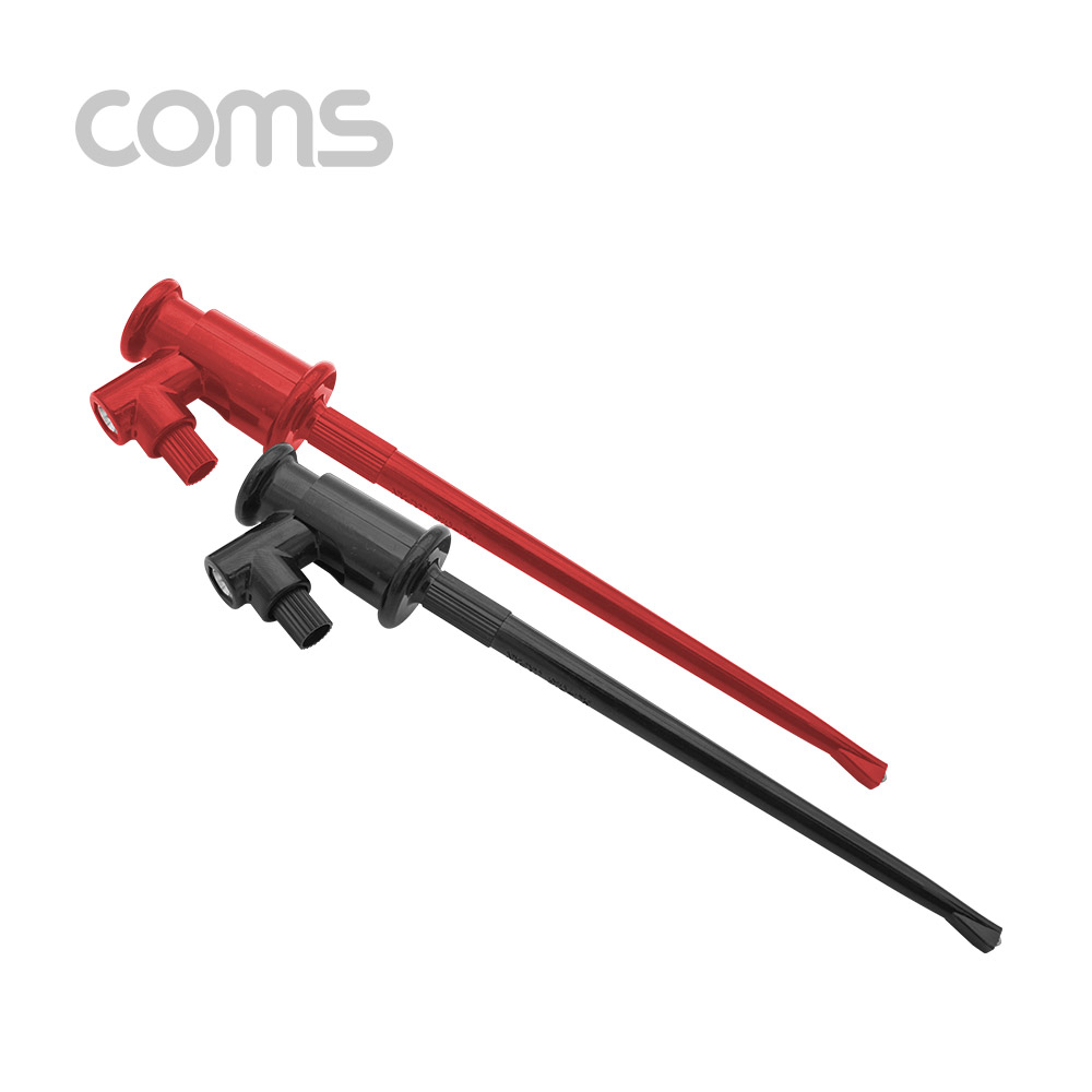 Coms DC 전원 후크형 리드봉, Black/Red