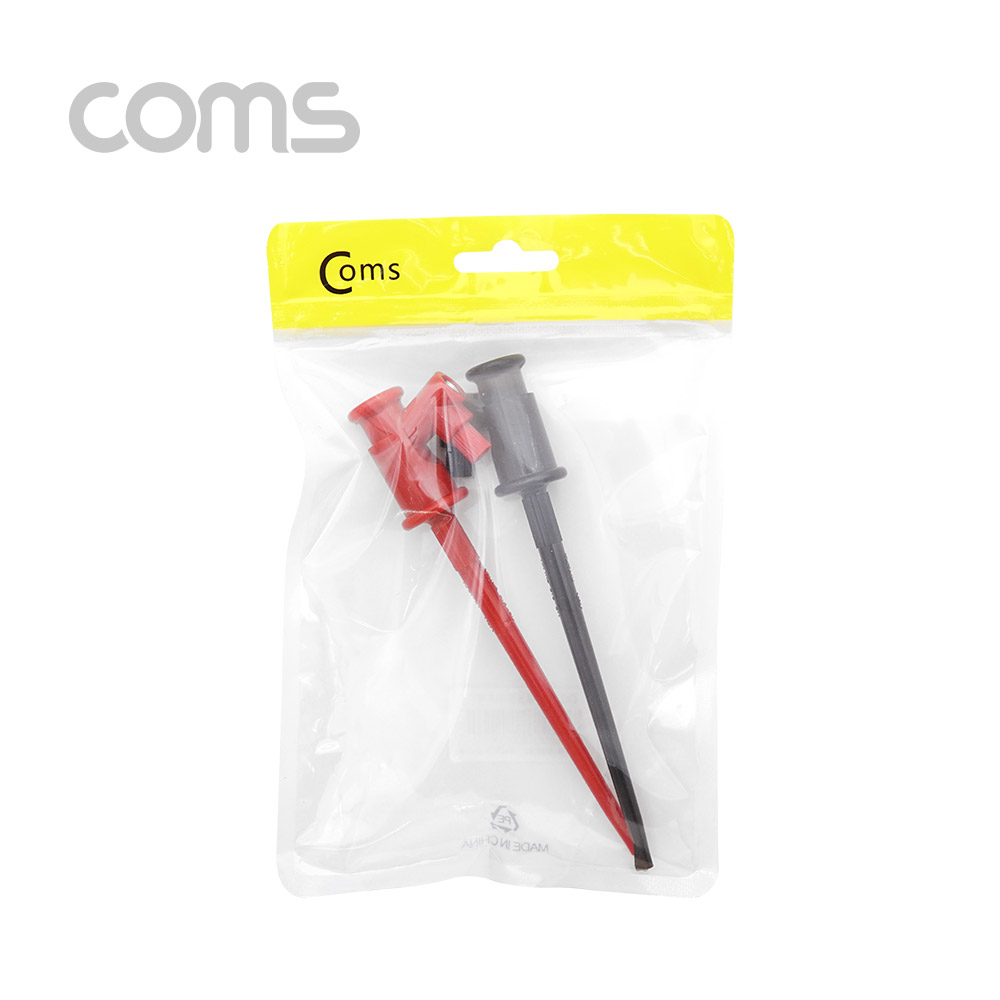 Coms DC 전원 후크형 리드봉, Black/Red