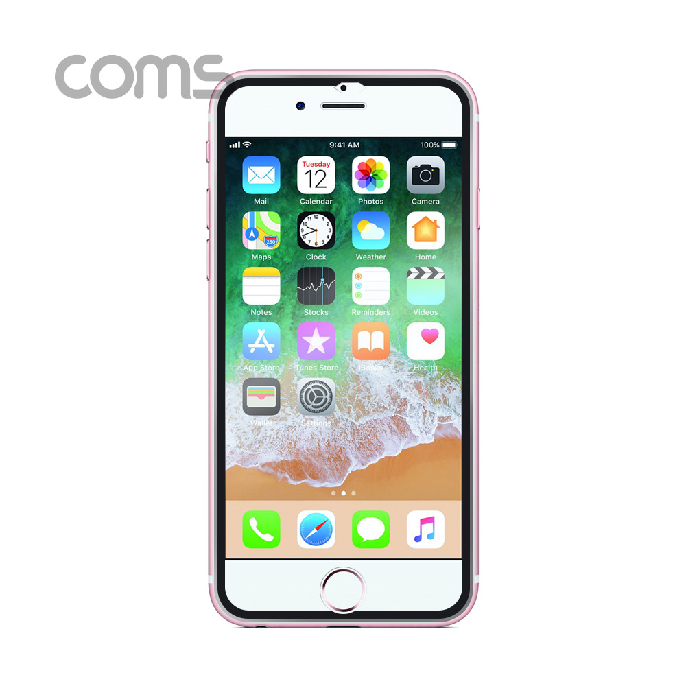 Coms 스마트폰 보호필름 iOS Phone 8 / Black
