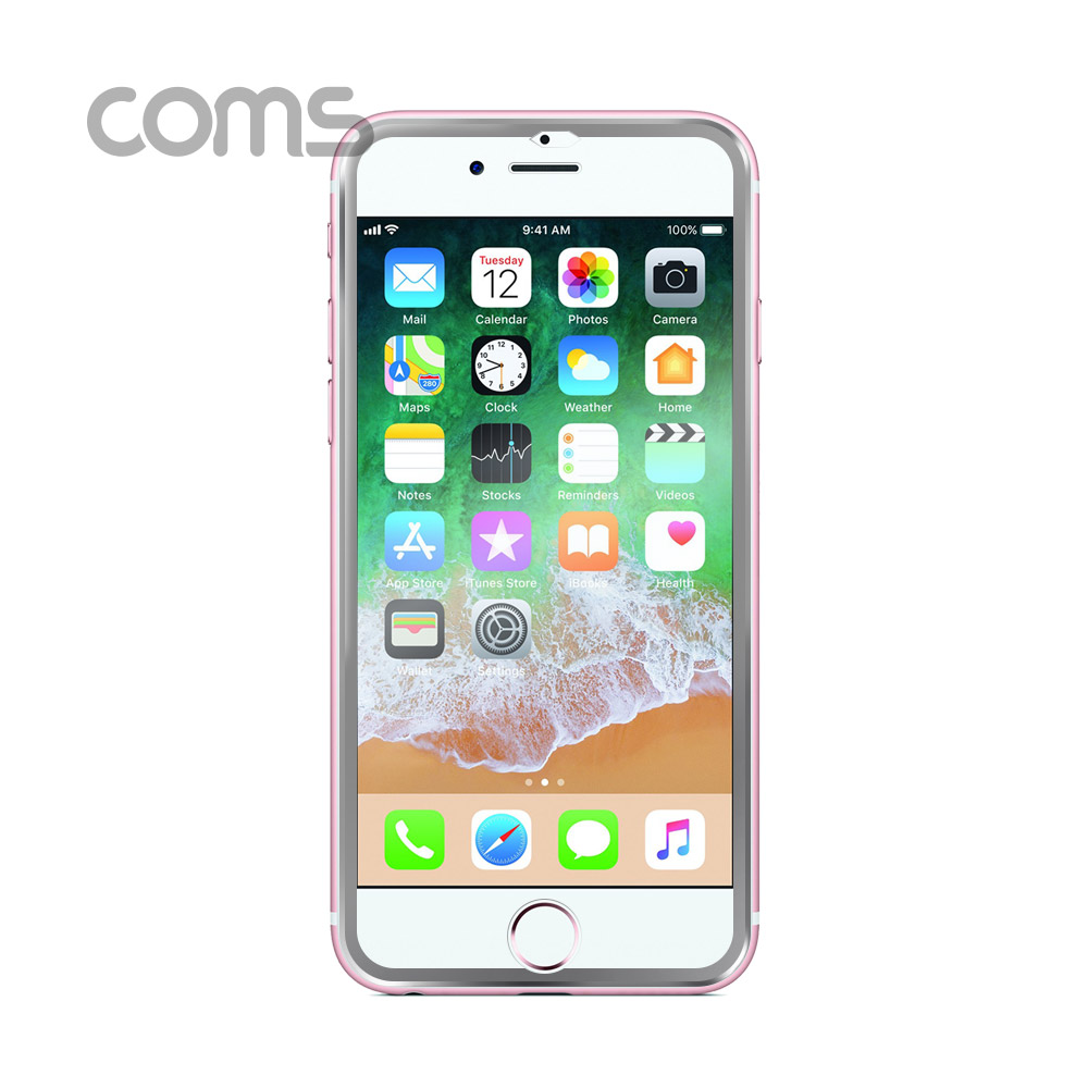 Coms 스마트폰 보호필름 iOS Phone 8 Plus / Silver