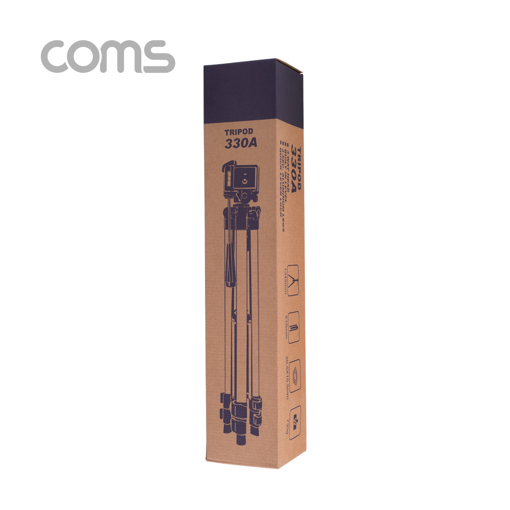 Coms 삼각대 (폴더 접이식) / 3단형 / 카메라 캠코더 거치 / YT-330