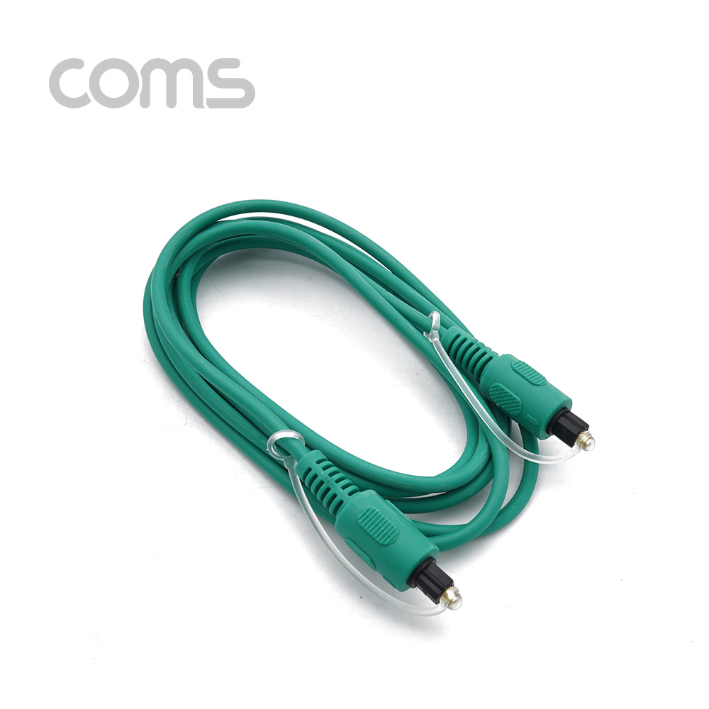 Coms 오디오광 케이블(4∮/각각) 2M, 고급/녹색 / 4mm
