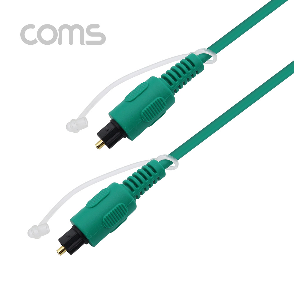 Coms 오디오광 케이블(4∮/각각) 2M, 고급/녹색 / 4mm