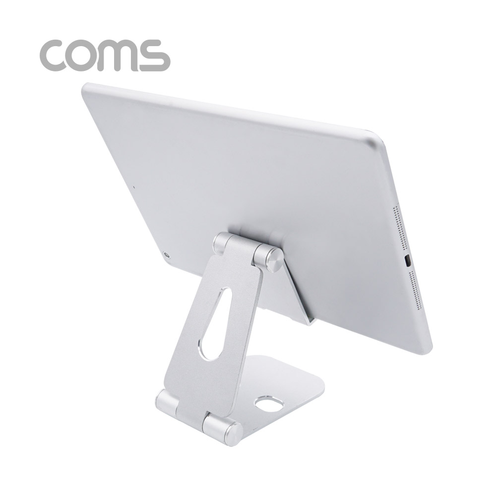 Coms 접이식 스마트폰 거치대 / 스탠드 / Metal Silver / 각도조절