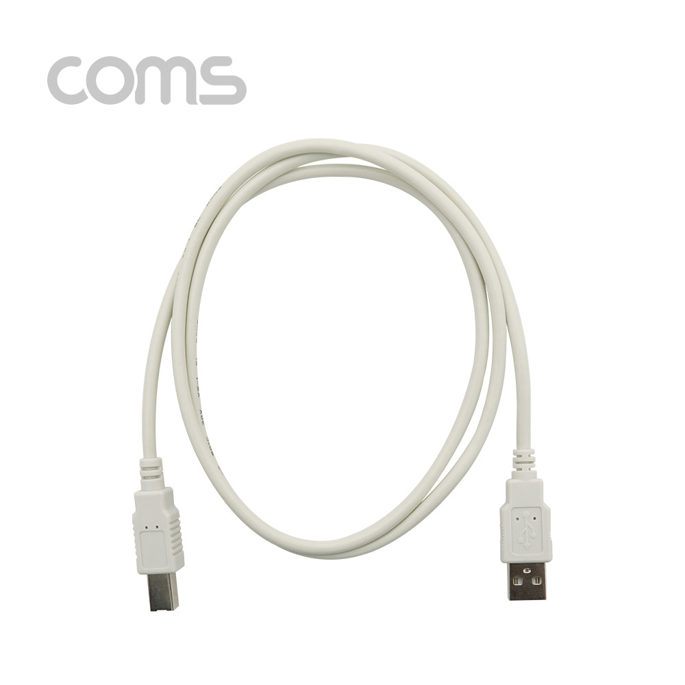 Coms USB 2.0 케이블(일반 USB-A / USB-B) 1M, 480Mbps