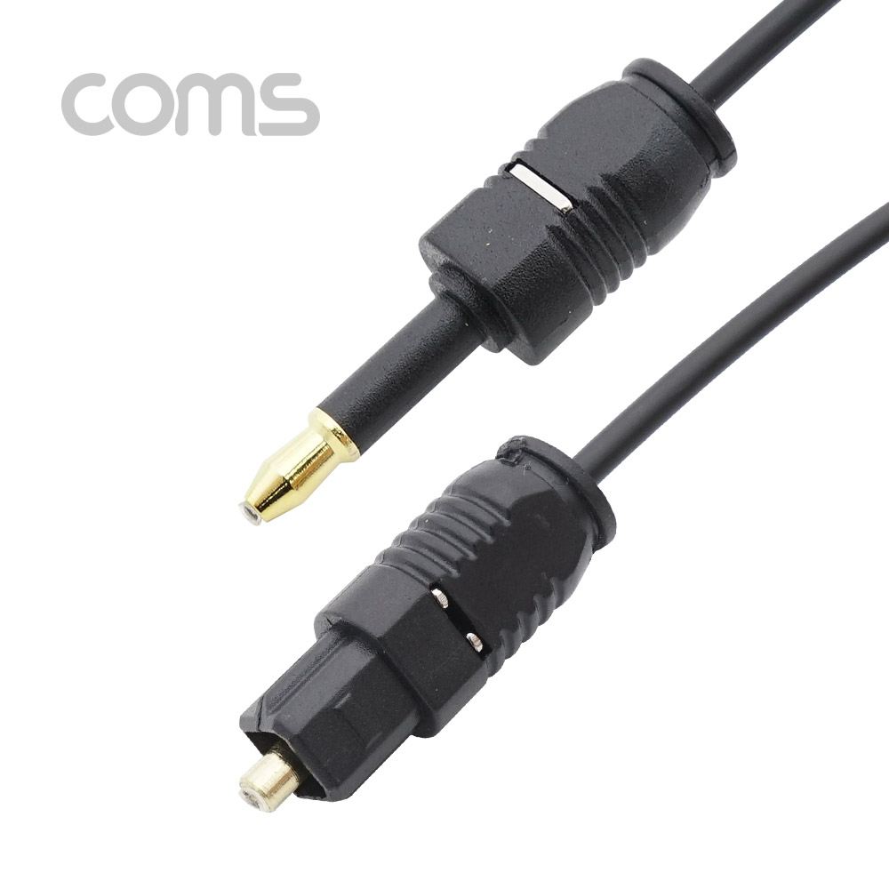 Coms 오디오광 케이블(2∮/원-각) 1M - 2∮, Plug to Toslink
