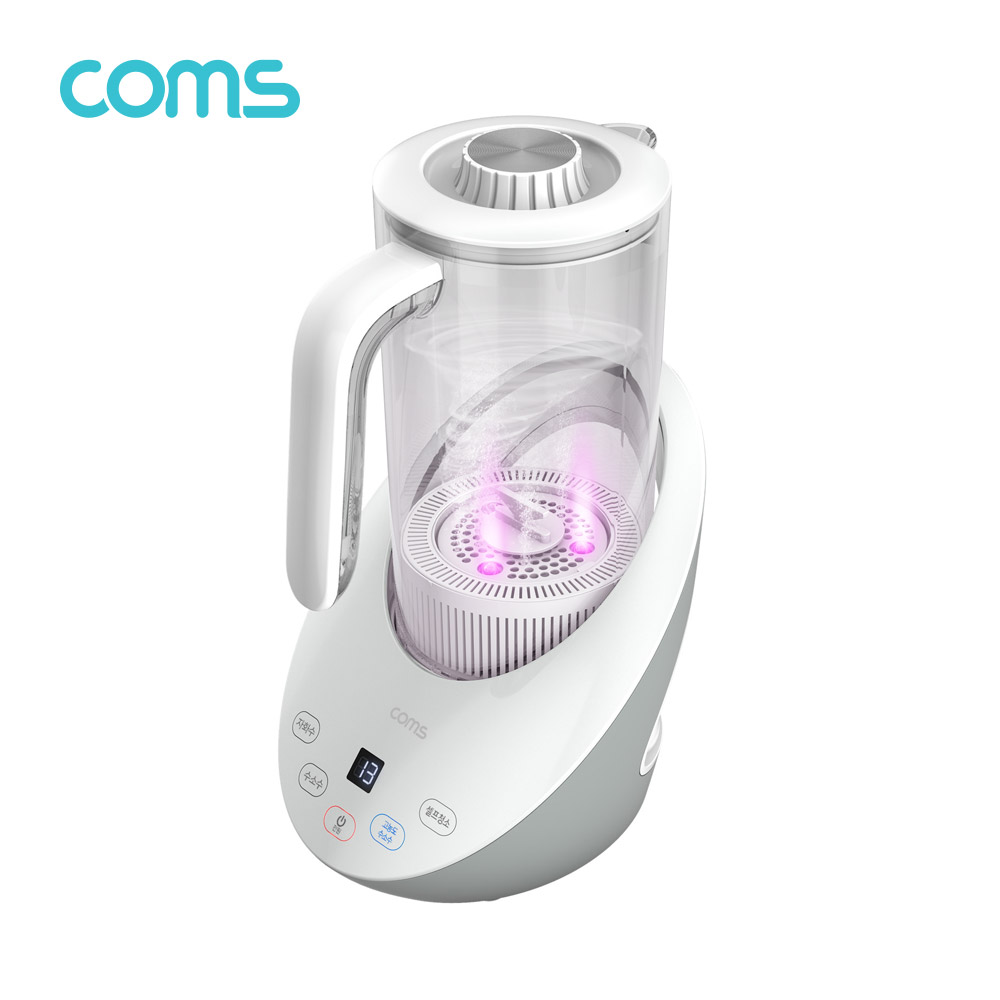 Coms 대용량 가정용 수소수 제조기 1600ml, 고농도수소수/자화수 제조, PEM기술적용