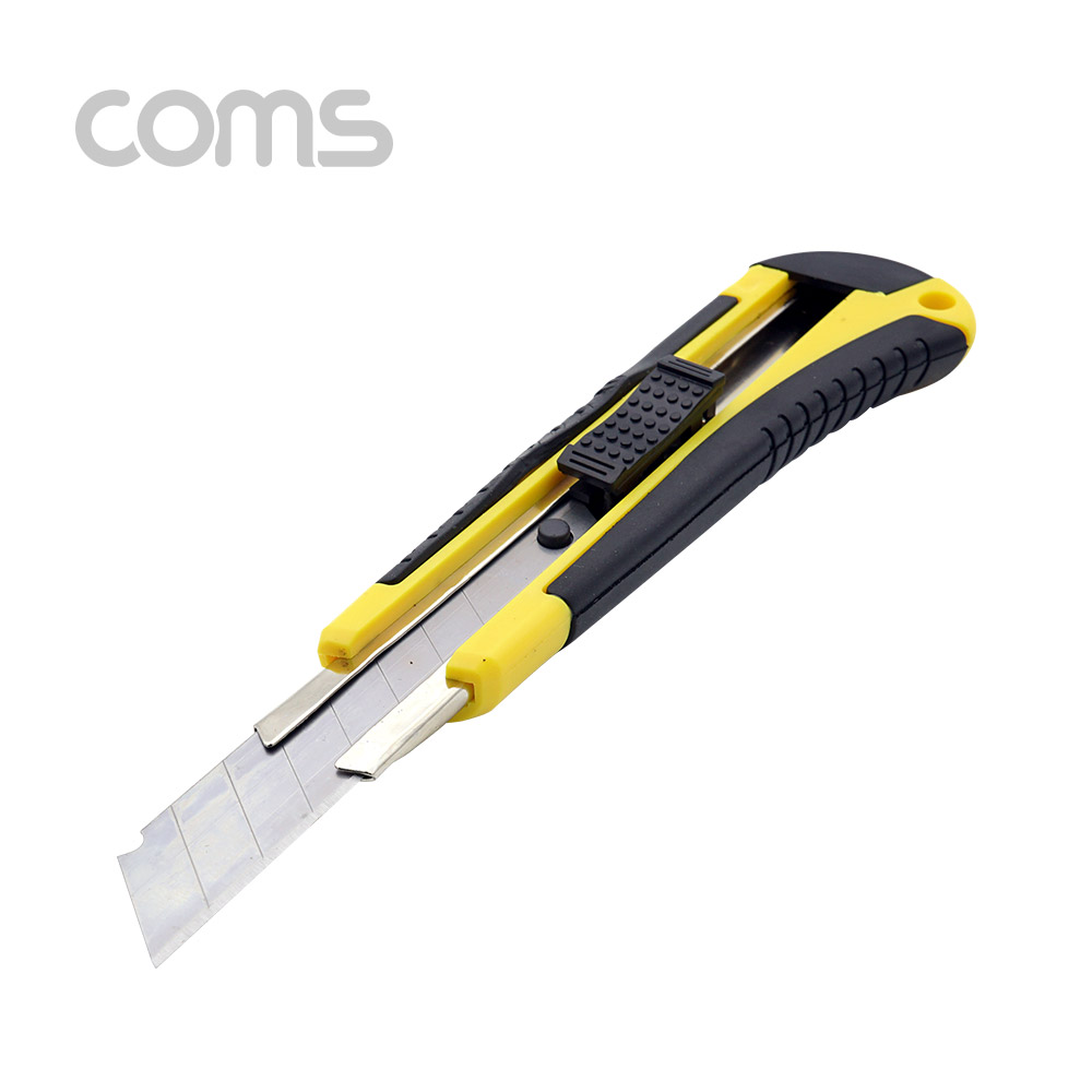 Coms 커터칼 / 여분 커터날 제공 / 커터기 / 나이프 / Red, Yellow 색상 랜덤발송