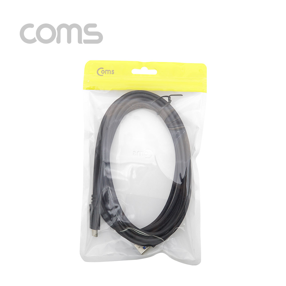Coms USB 3.1 케이블 (Type C), USB 3.0 A(M) 3M, Black / 데이터 + 충전
