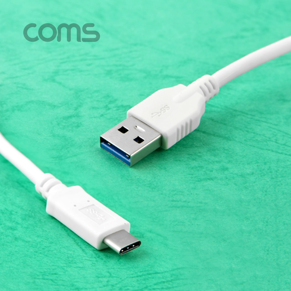 Coms USB 3.1 케이블(Type C) / 1M / White / USB 3.1 Type C(M) / USB 3.0 A(M)