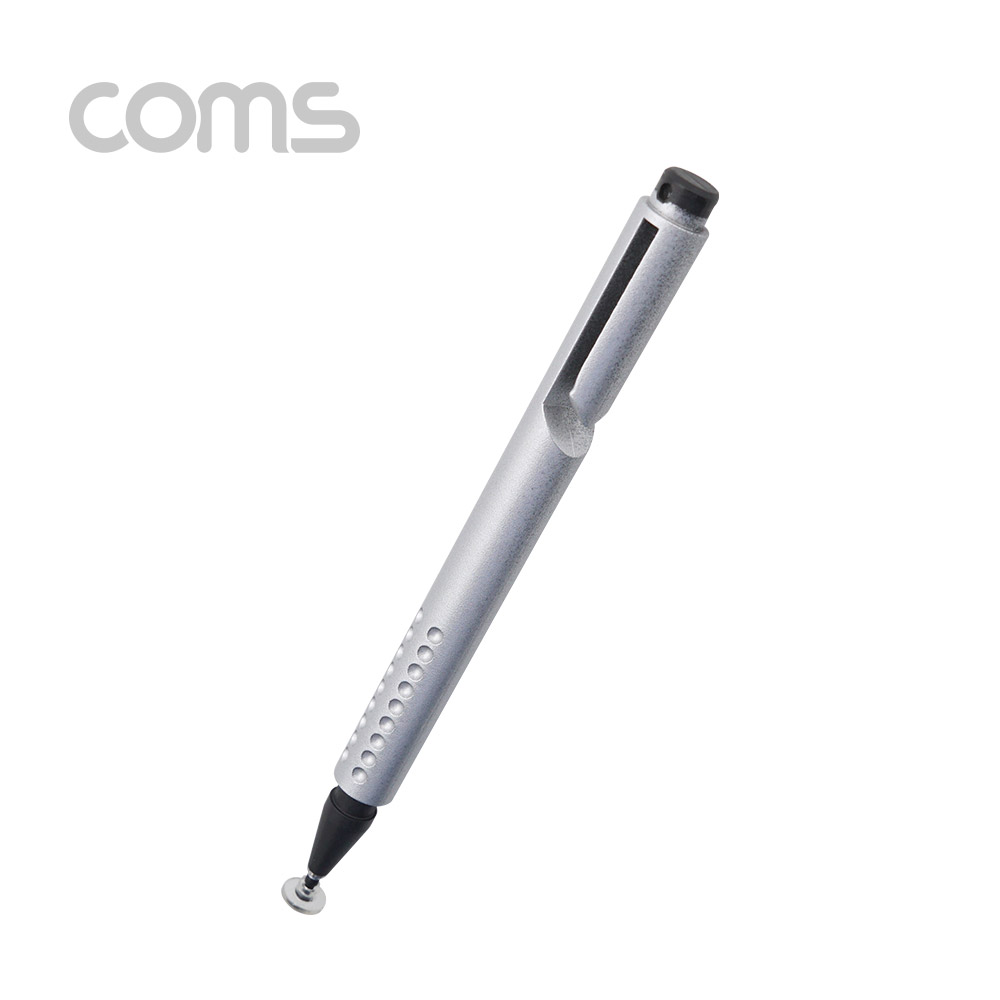 Coms 정전식 스마트폰 터치펜 / 스타일러스 펜 / 디스크형, Silver