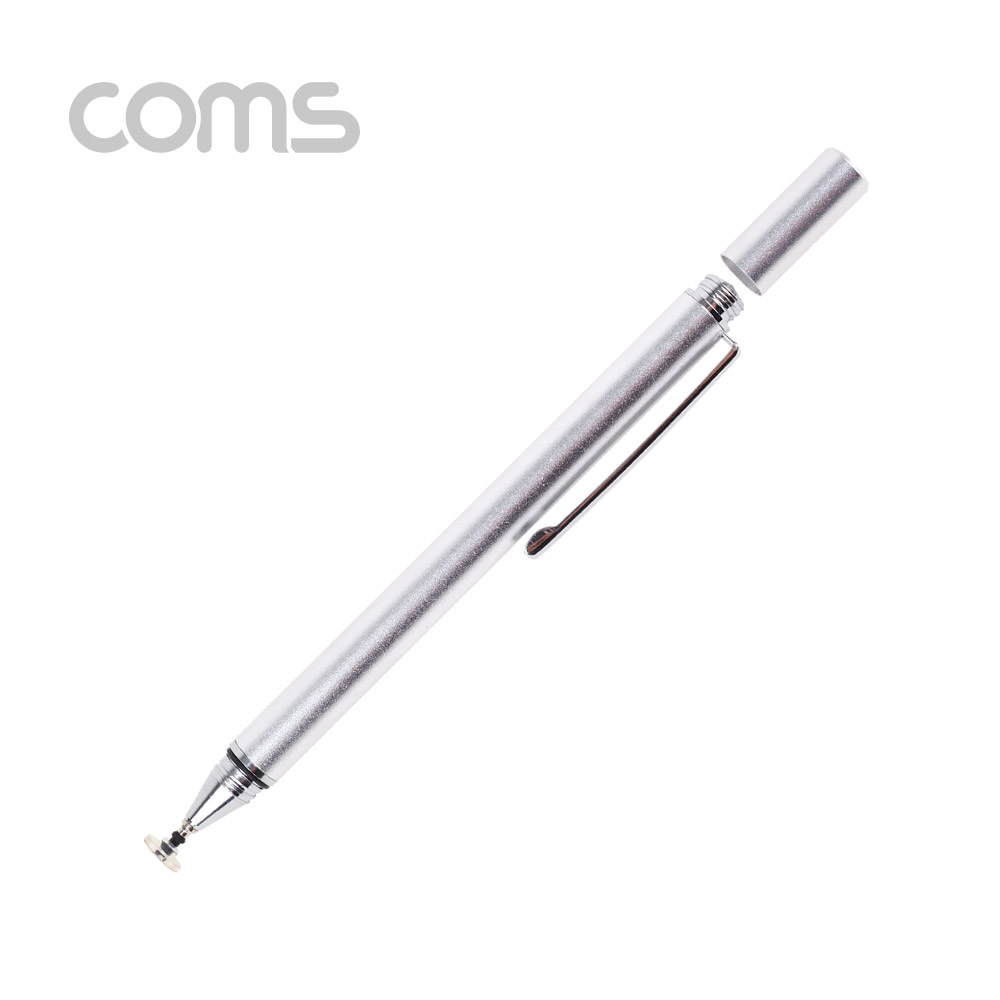 Coms 정전식 스마트폰 터치펜 / 디스크형 / 스타일러스 / Silver