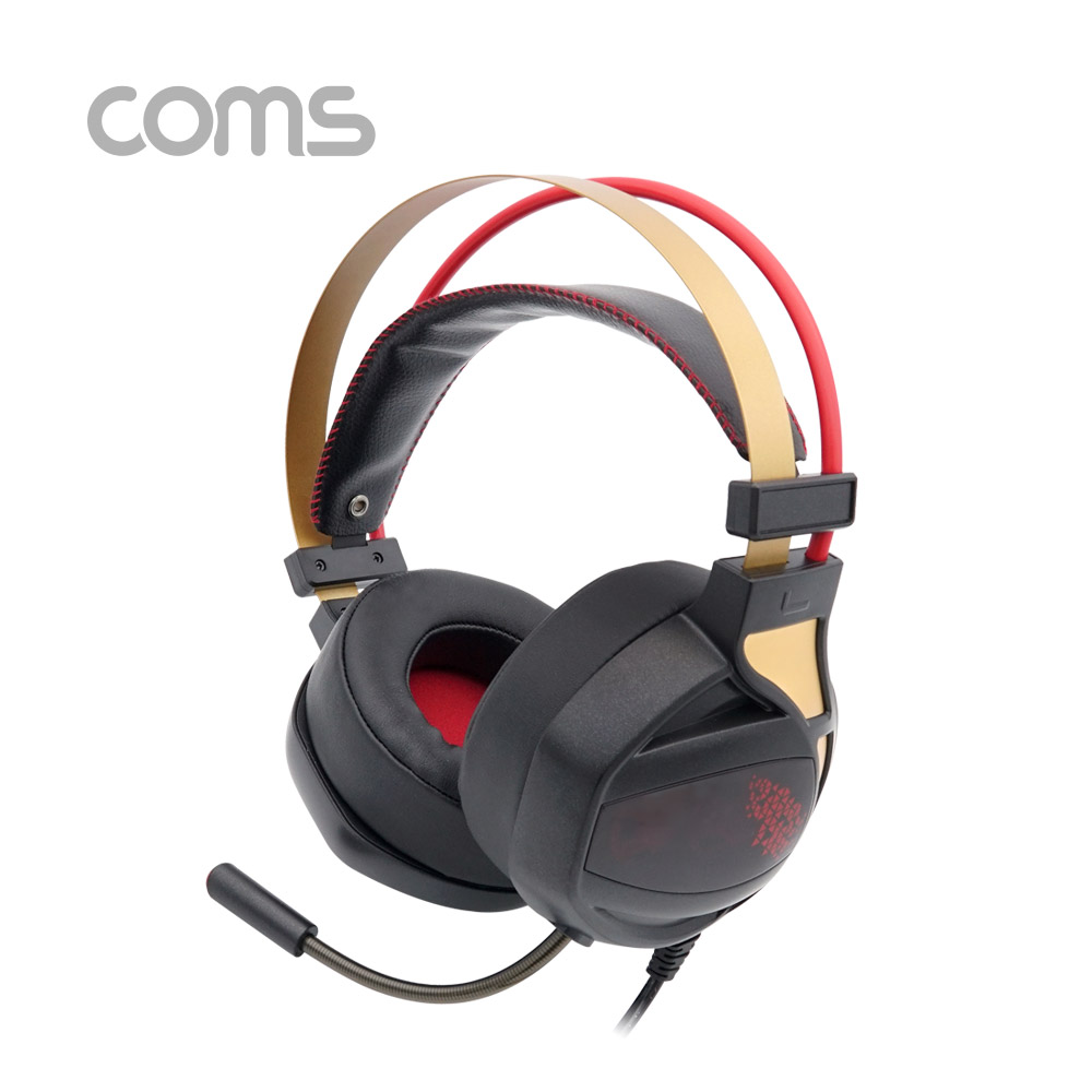 Coms 진동(바이브레이션) 7.1채널 게이밍 헤드셋 / USB 타입 / Type C 젠더 포함