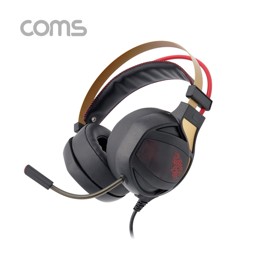 Coms 진동(바이브레이션) 7.1채널 게이밍 헤드셋 / USB 타입 / Type C 젠더 포함