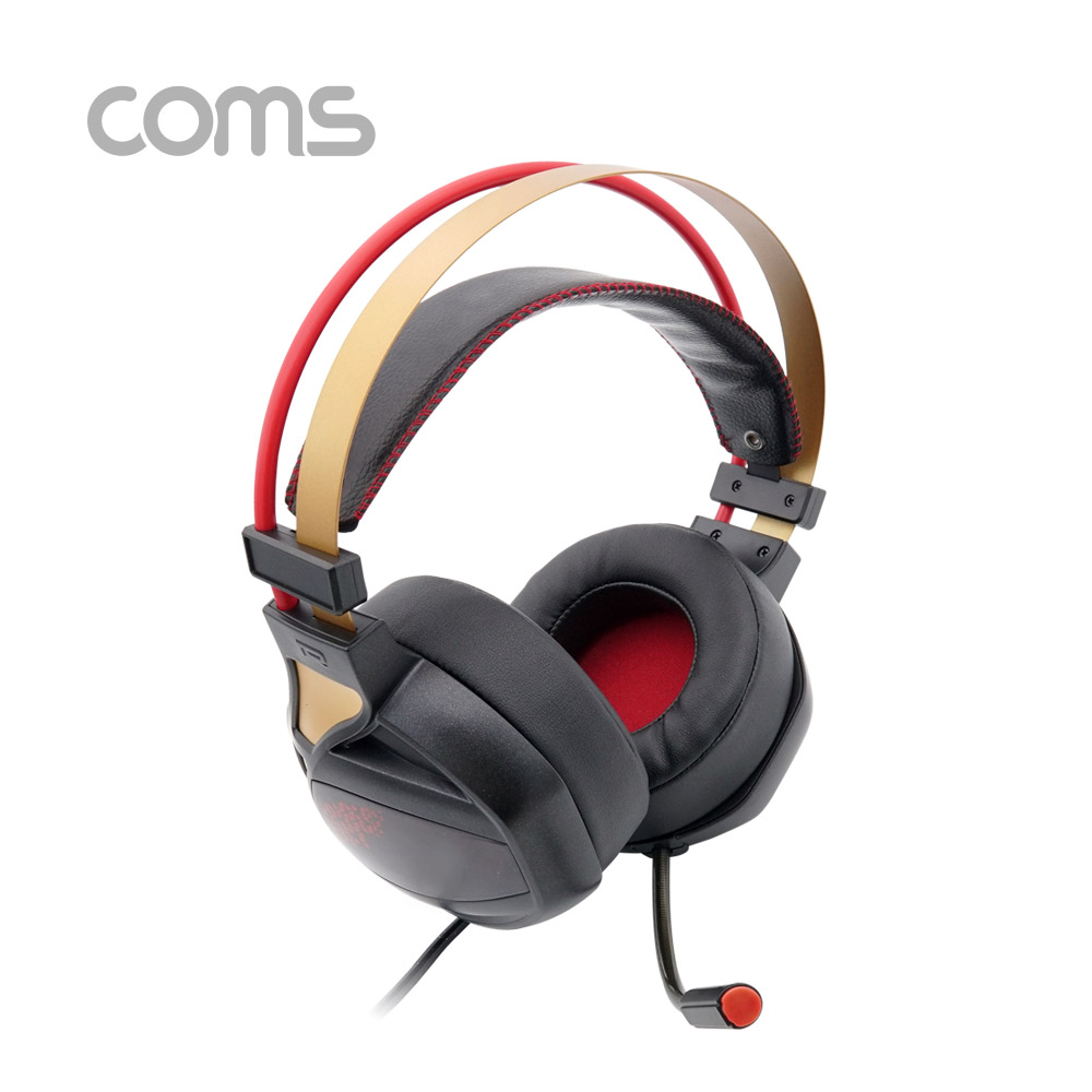 Coms 진동(바이브레이션) 7.1채널 게이밍 헤드셋 / USB 타입 / Type C 젠더 포함