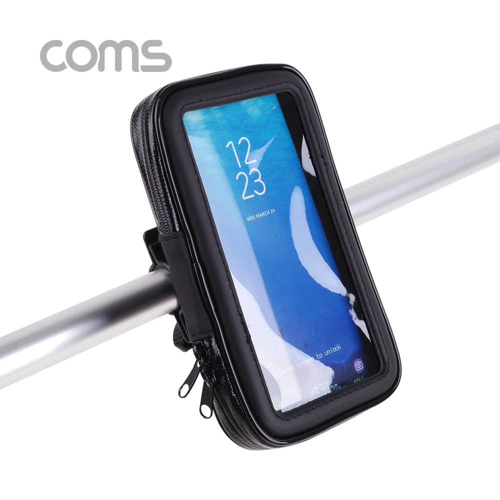 Coms 자전거 휴대폰 거치대 / L 사이즈 / 95x160mm / Black