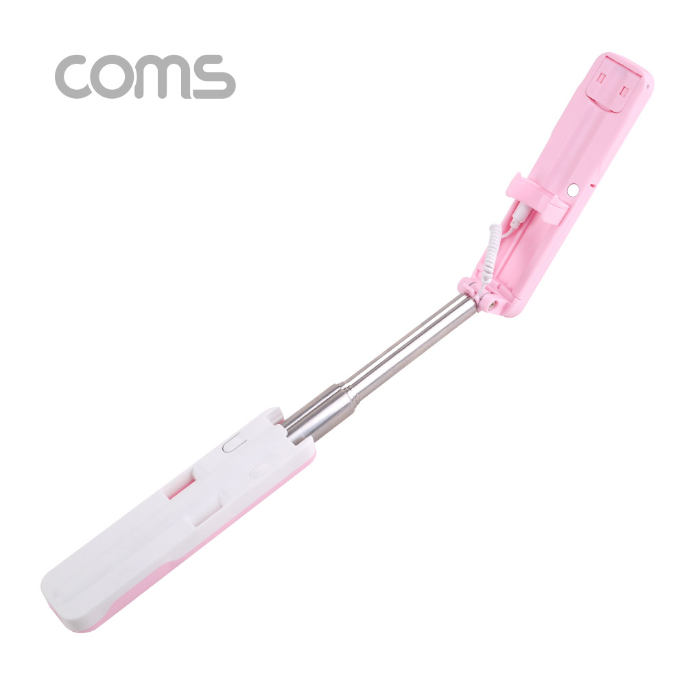Coms 접이식 유선 셀카봉 / 12~53cm / Pink