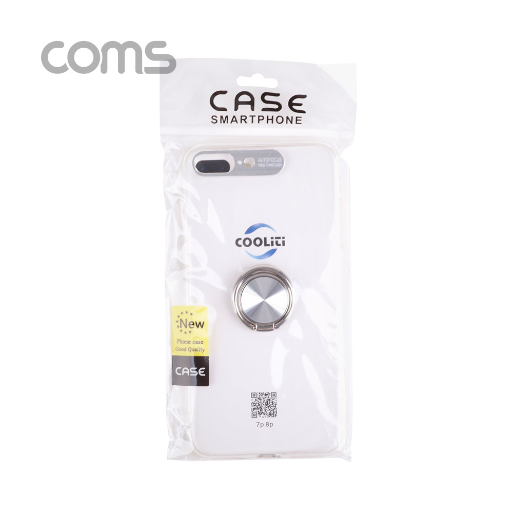 Coms 스마트폰 케이스 ( 투명 / 핑거링 ) / iOS 7/8 P