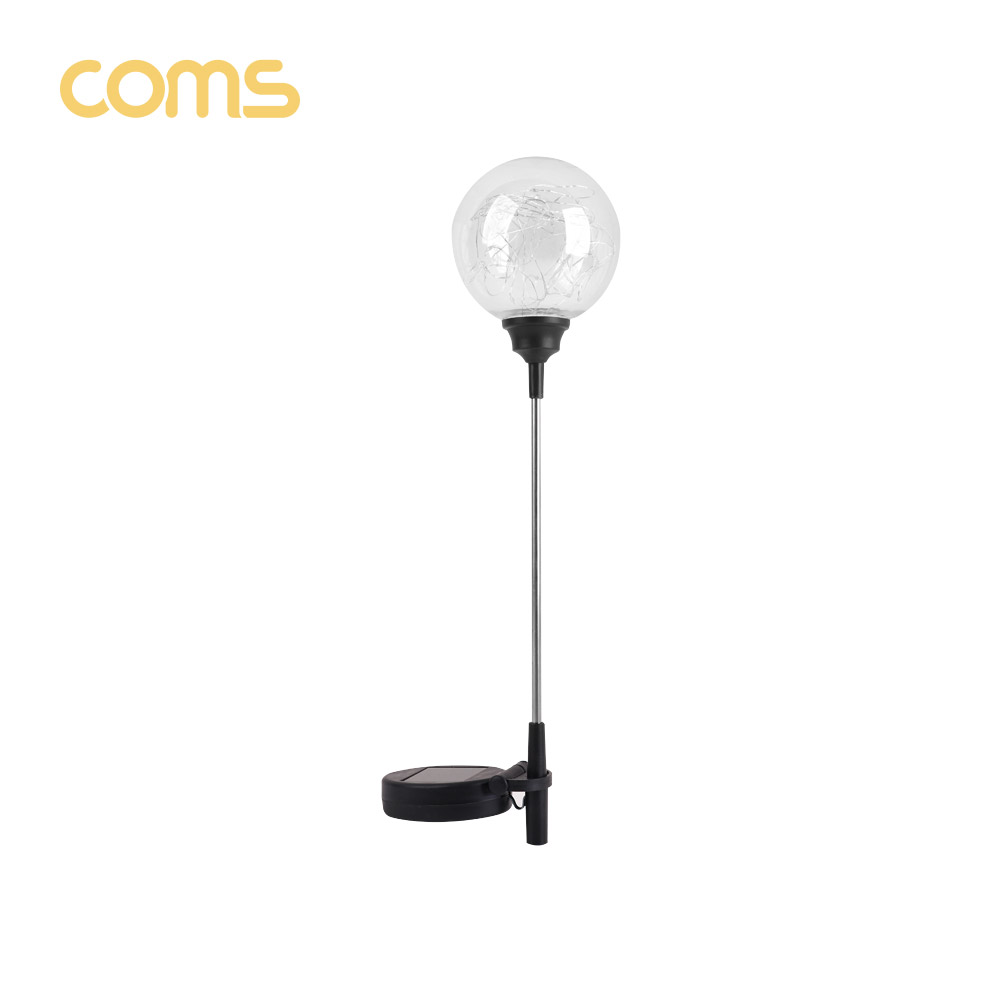 Coms 태양광 LED 정원등 / 라운드형 / 웜화이트 / 600mAh