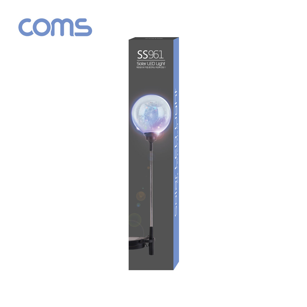 Coms 태양광 LED 정원등 / 라운드형 / 멀티컬러 / 600mAh
