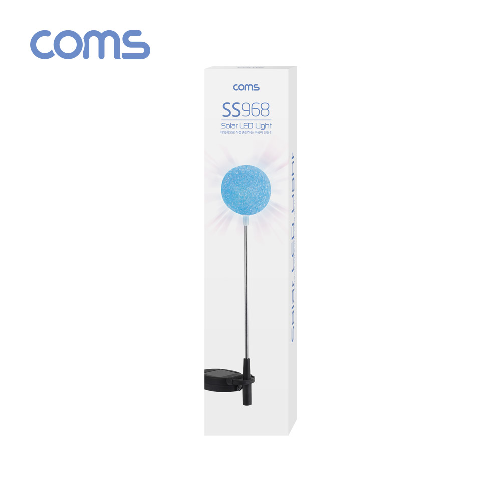 Coms 태양광 LED 정원등 / Blue 스노우볼 / 600mAh