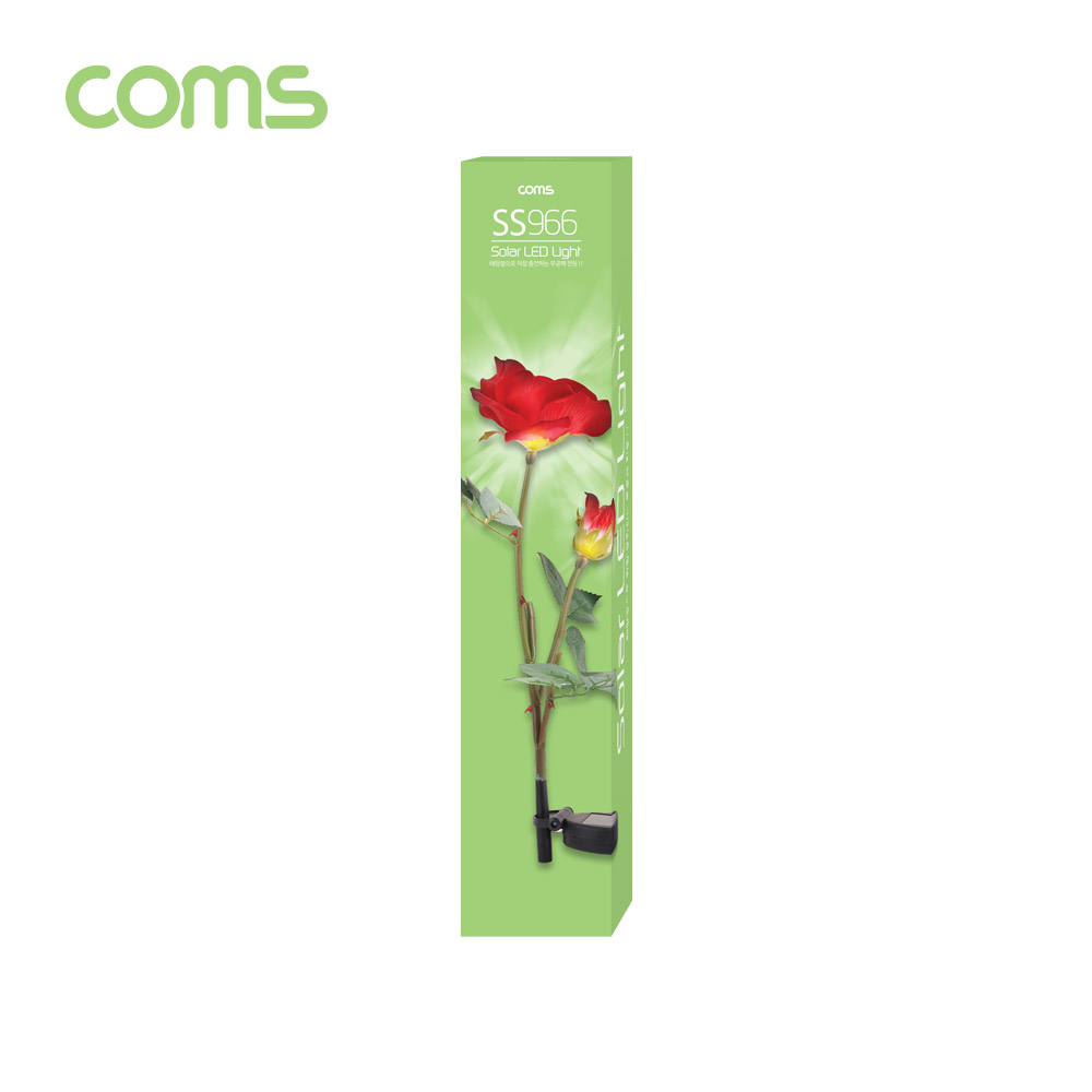 Coms 태양광 LED 정원등 / Red 장미 / 600mAh