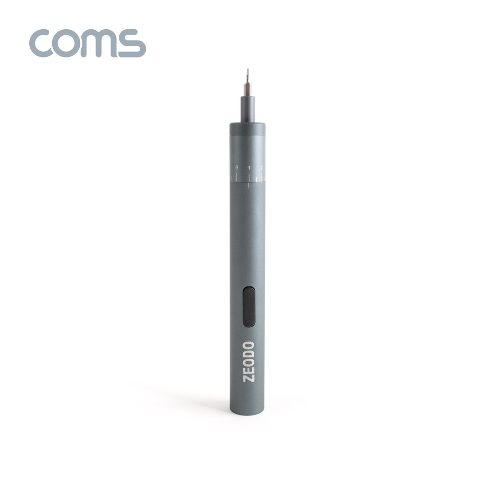 Coms 펜 타입 전동 드라이버 (8종 비트 24pcs / USB 충전) / 8단계 정밀한 토크조절기능