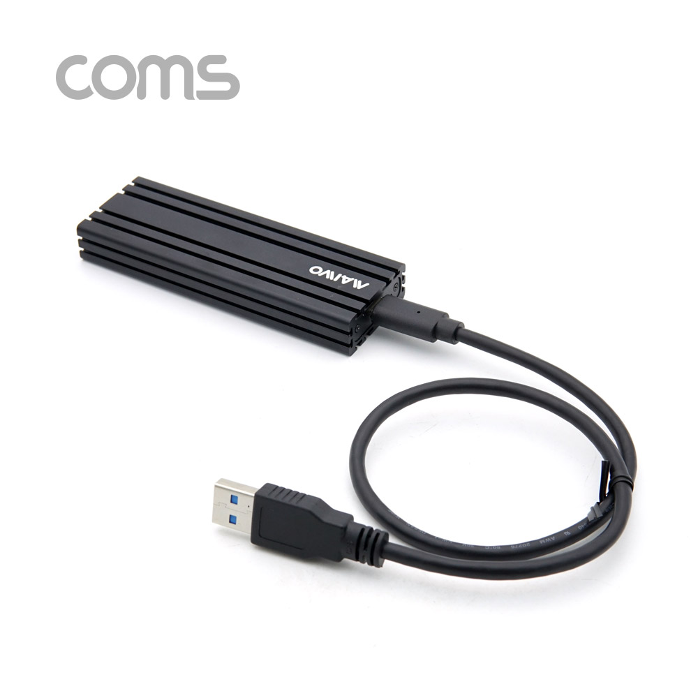 Coms USB 외장 케이스(SSD) (M.2) Black USB 3.1, NGFF(M.2)