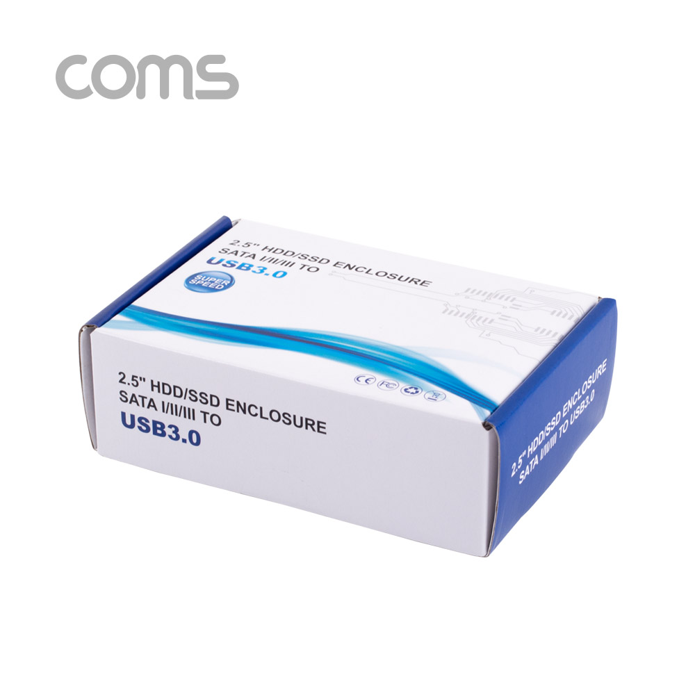 Coms HDD 케이스(2.5형)/HDD/SSD / 투명 / SATA I/II/III to USB 3.0