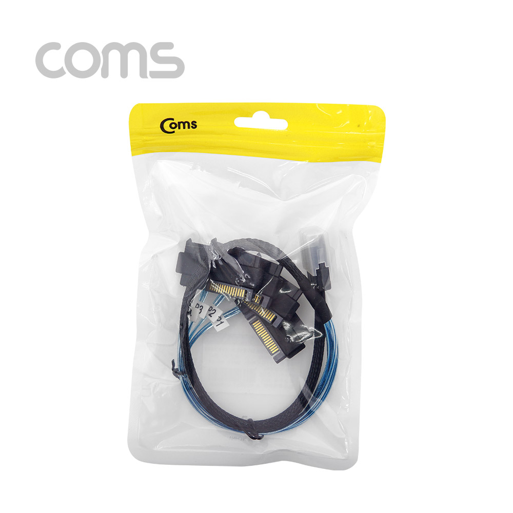 Coms SAS (SFF-8087/SAS 22P + SATA 전원) 케이블 50cm, 내장형