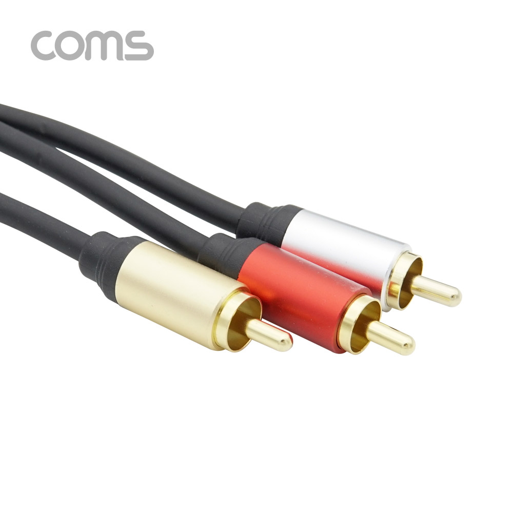 Coms RCA 케이블(3선/최고급) / 24K Gold / OFC(무산소동선) / 1.8M