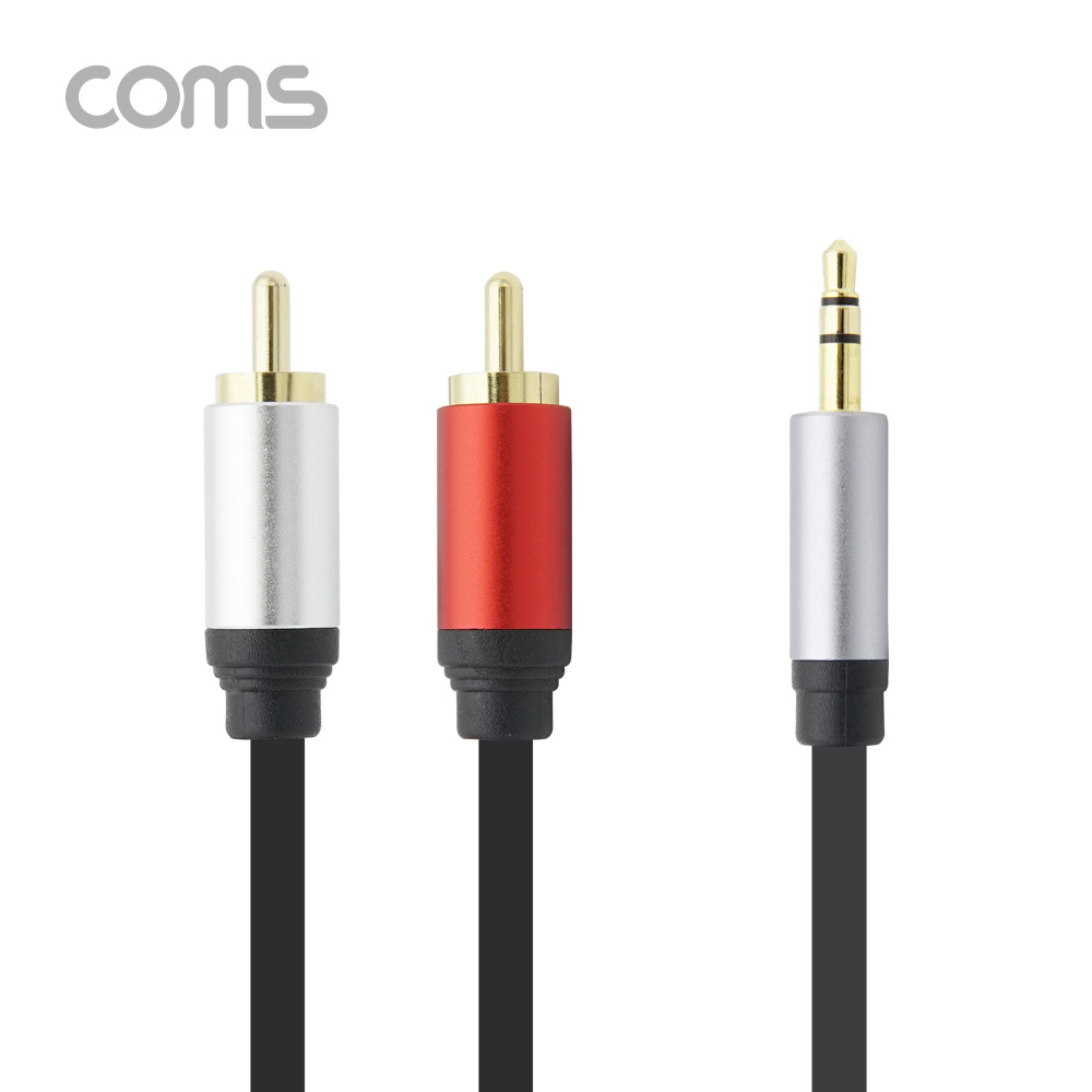 Coms 스테레오/RCA 케이블(2선/최고급) / AUX 3극 / 24K Gold / OFC(무산소동선) / 1.8M