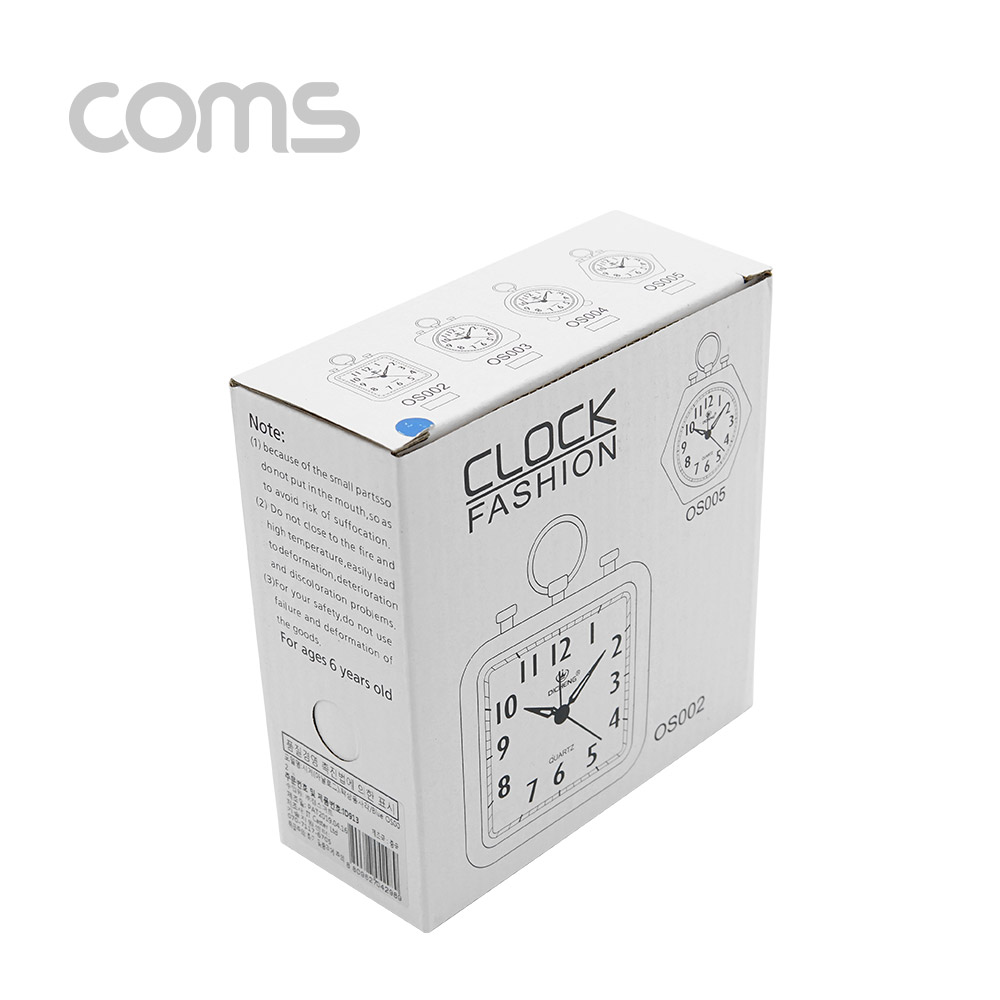 Coms 시계(아날로그), 탁상용 사각 / Blue