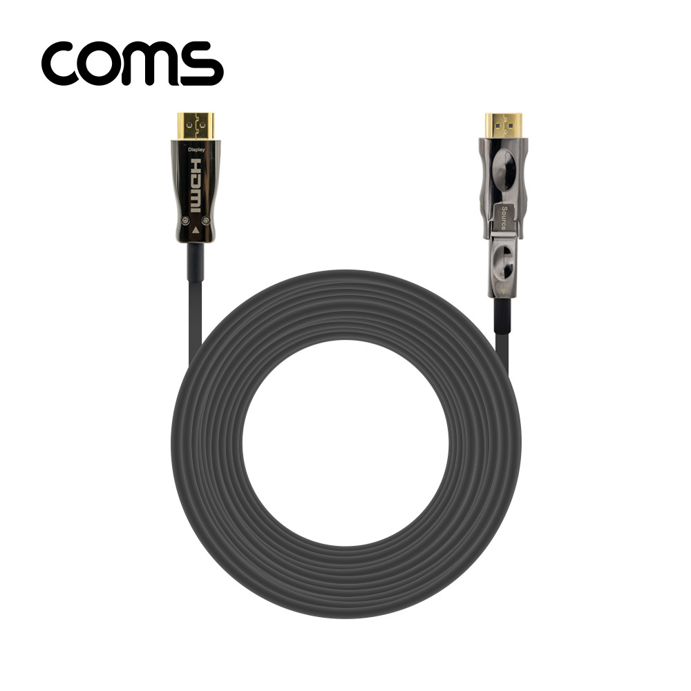 Coms HDMI 2.0 + Micro HDMI 분리형 리피터 광 케이블 15M / 4K2K@60Hz / ARC 기능 지원