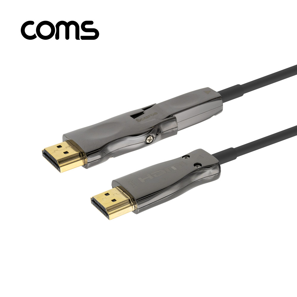 Coms HDMI 2.0 + Micro HDMI 분리형 리피터 광 케이블 15M / 4K2K@60Hz / ARC 기능 지원