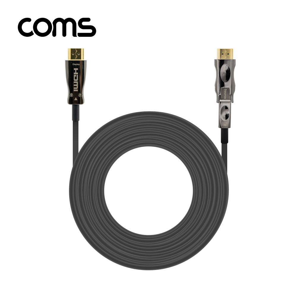 Coms HDMI 2.0 + Micro HDMI 분리형 리피터 광 케이블 20M / 4K2K@60Hz / ARC 기능 지원