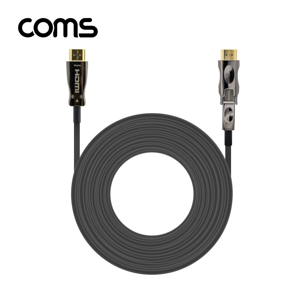 Coms HDMI 2.0 + Micro HDMI 분리형 리피터 광 케이블 30M / 4K2K@60Hz / ARC 기능 지원