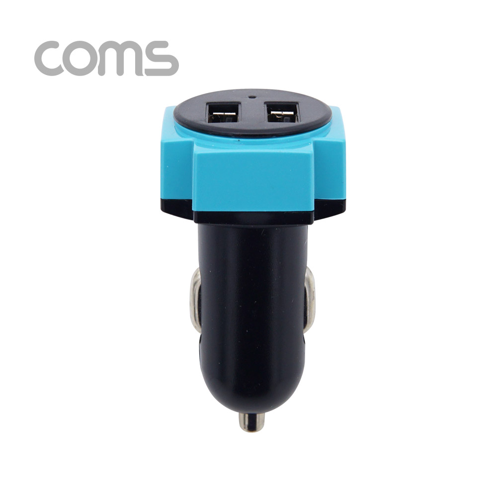 Coms G POWER 듀얼 고속 차량용 2포트 충전기 / 5.3V 4.5A / 케이블 미포함 / Black