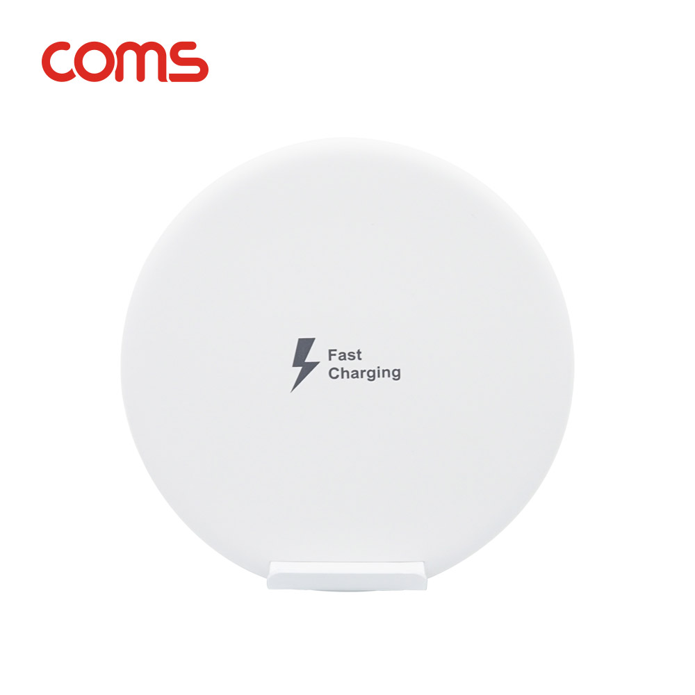Coms G Power 고속무선 충전 / 거치형 / 스탠드형 / 10W / 2코일 / 화이트